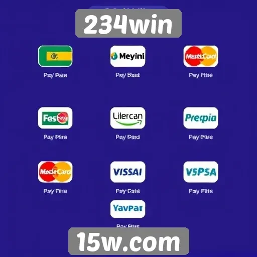 Variedade de métodos de pagamento disponíveis no 234win